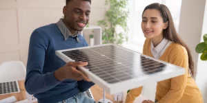 Solar panels installed on a residential roof